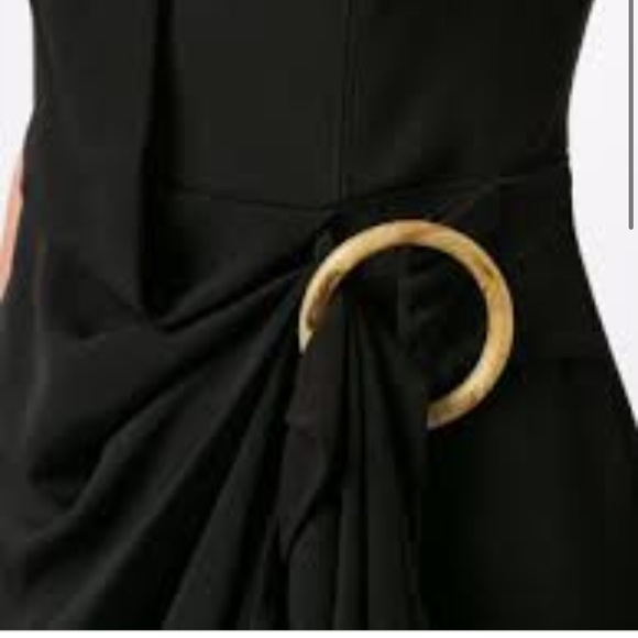 Acler Maine Draped Midi Dress with Ring Detail - Picture 7 of 13